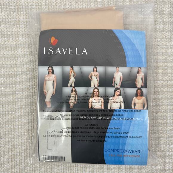 Isavela 2XL Compression Sleeveless Comprexxwear Tank No Zipper SBMG04-2XL-BE - Picture 3 of 5